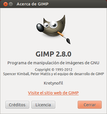 Acerca de Gimp 2.8